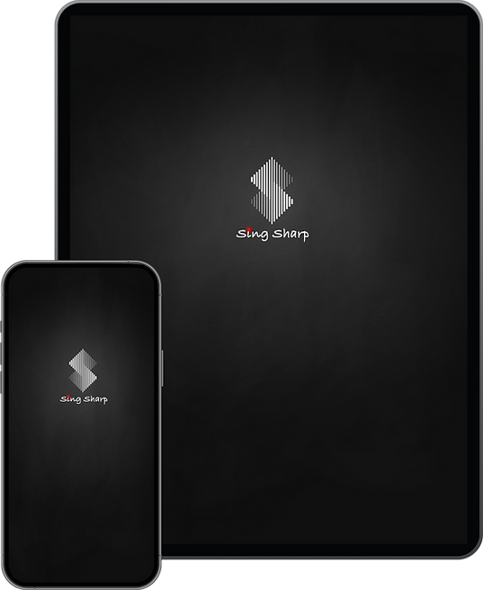 Sing Sharp app on mobile and tablet devices